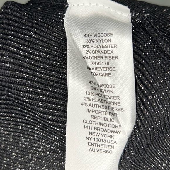 House Of Harlow 1960 Black Sparkly Mini Bodycon Party Dress Size XS Metallic - Picture 4 of 7